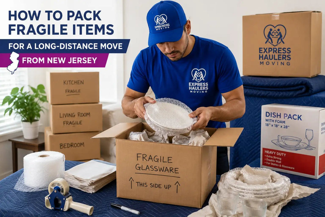 How to Pack Fragile Items for a Long-Distance Move From New Jersey - Express Haulers Moving